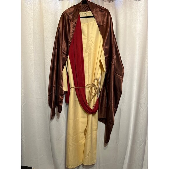 Yellow & Red Costume Robe With Rope Waist Tie - Picture 2 of 12